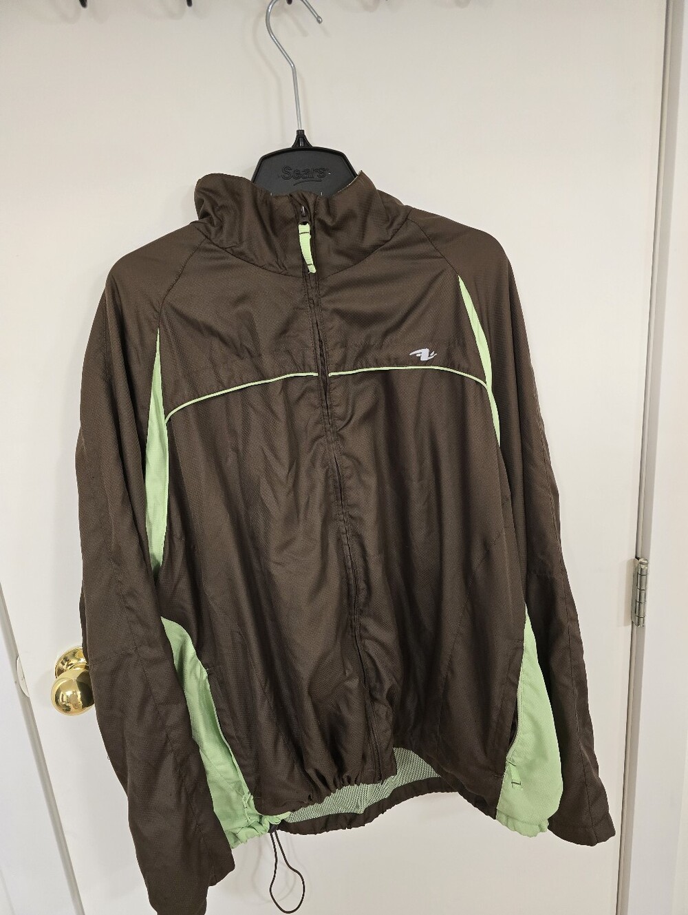 Vintage Women's Brown & Lime Lightweight Performance Jacket
